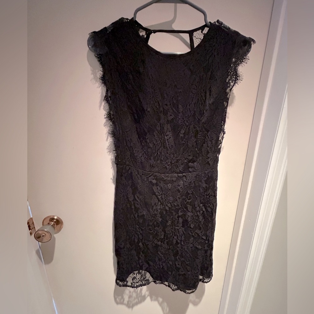Black lace dress